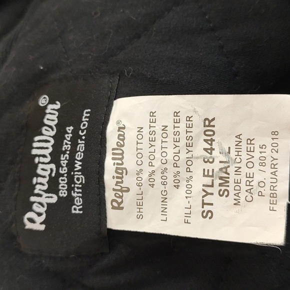 RefrigiWear Black Insulated Pullover Hoodie Size S - Picture 10 of 10